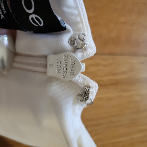 Bebe White Beaded Racer Back Bodycon Mini Dress Size XS - Picture 12 of 12